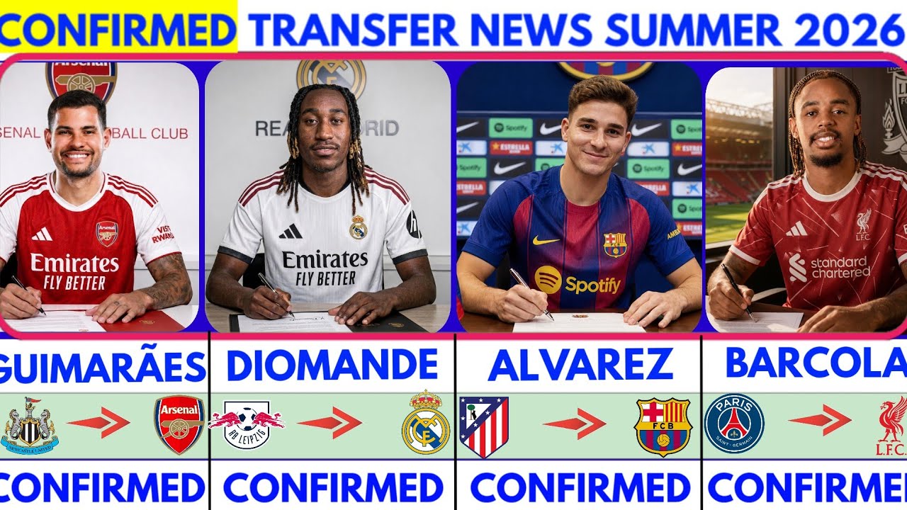 🚨LATEST CONFIRMED TRANSFER NEWS  AND RUMOURS TRANSFER NEWS  SUMMER 2026|Alvarez to barca😱 Diomande🔥
