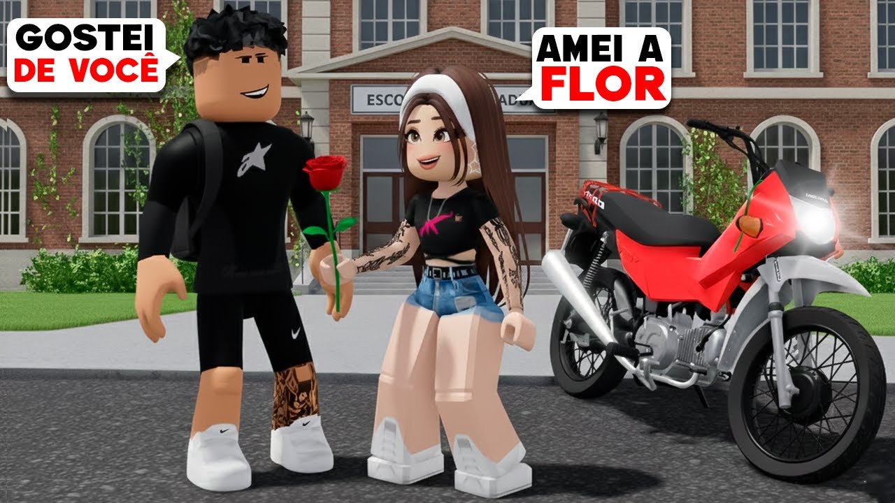 ROBLOX - CONHECI UMA MENINA NOVA NA ESCOLA E FOMOS ANDAR DE MOTO