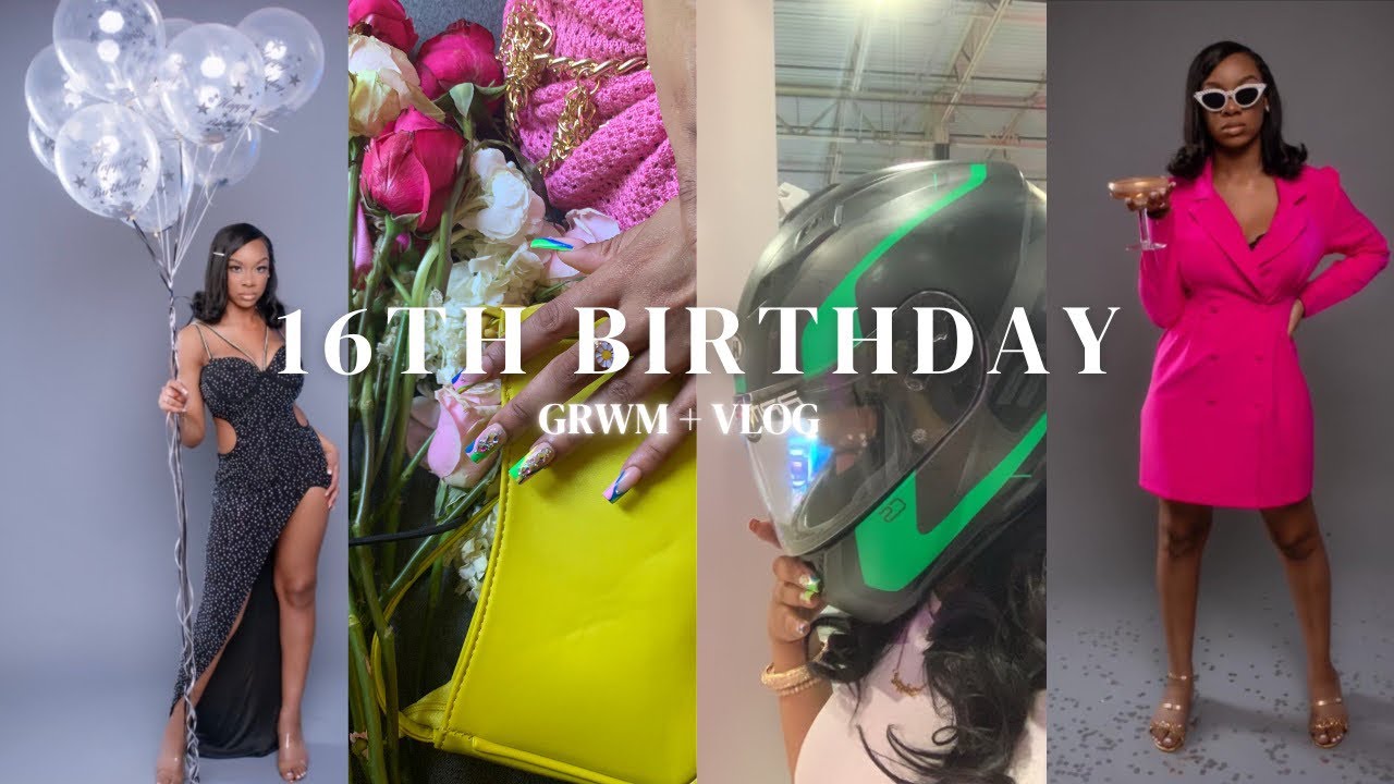 MY 16TH BIRTHDAY GRWM +VLOG| photoshoot, sweet 16, car racing, & more! | Noelani Jaidee TV