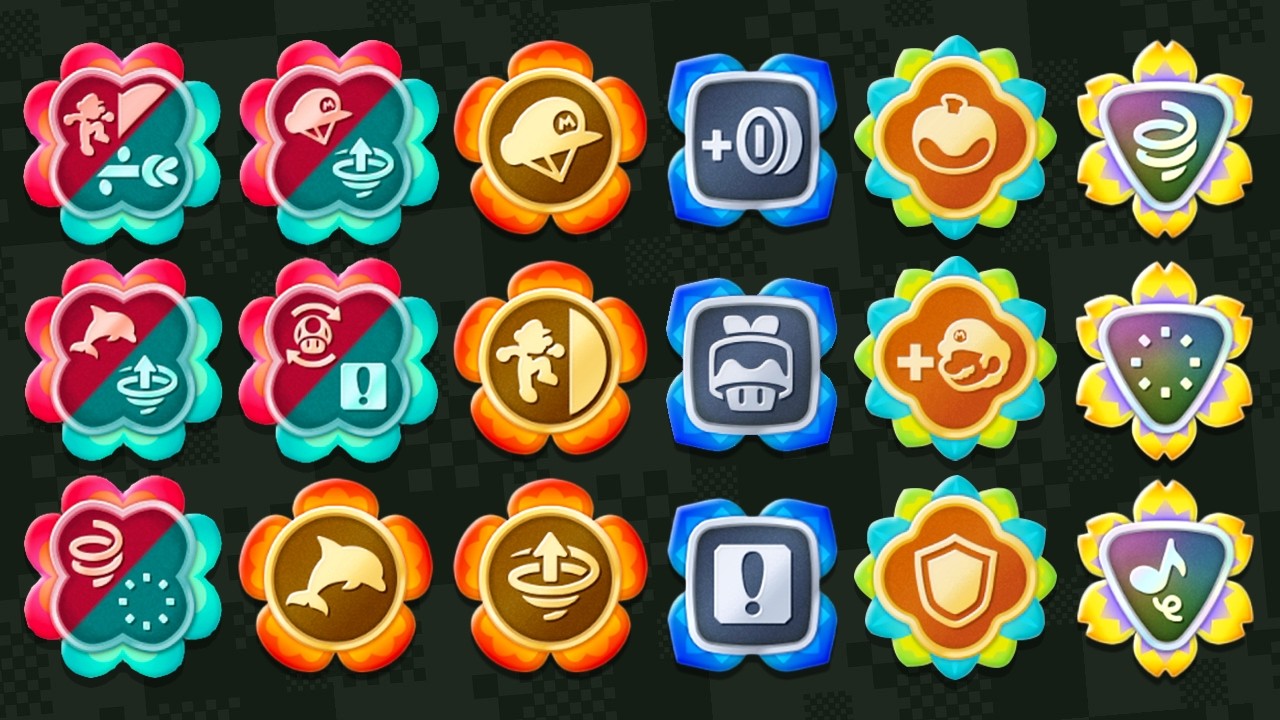 Super Mario Bros Wonder - All New Badges (DLC Included)