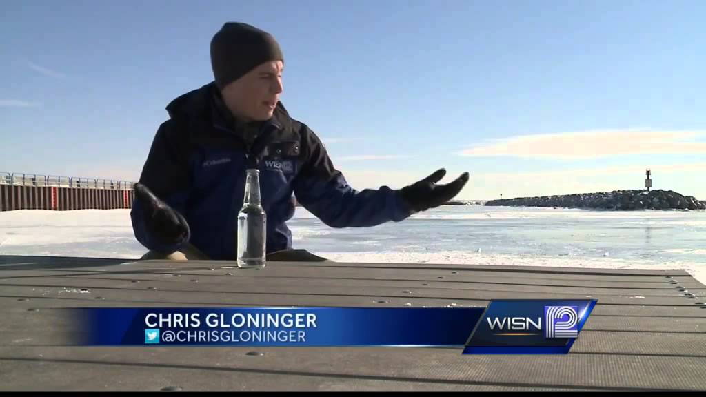 WeatherWatch 12's Chris Gloninger demonstrates a 'frost quake'