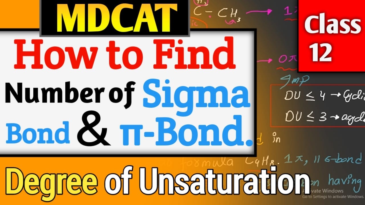 How to find number of sigma bond and pi bond ?Pro trick MDCAT class 11 chemistry
