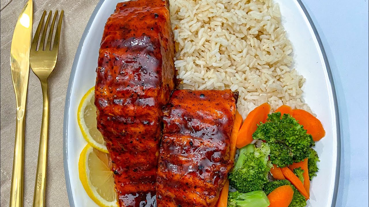 SWEET CHILI SALMON | SALMON RECIPE || FRUGALLYT