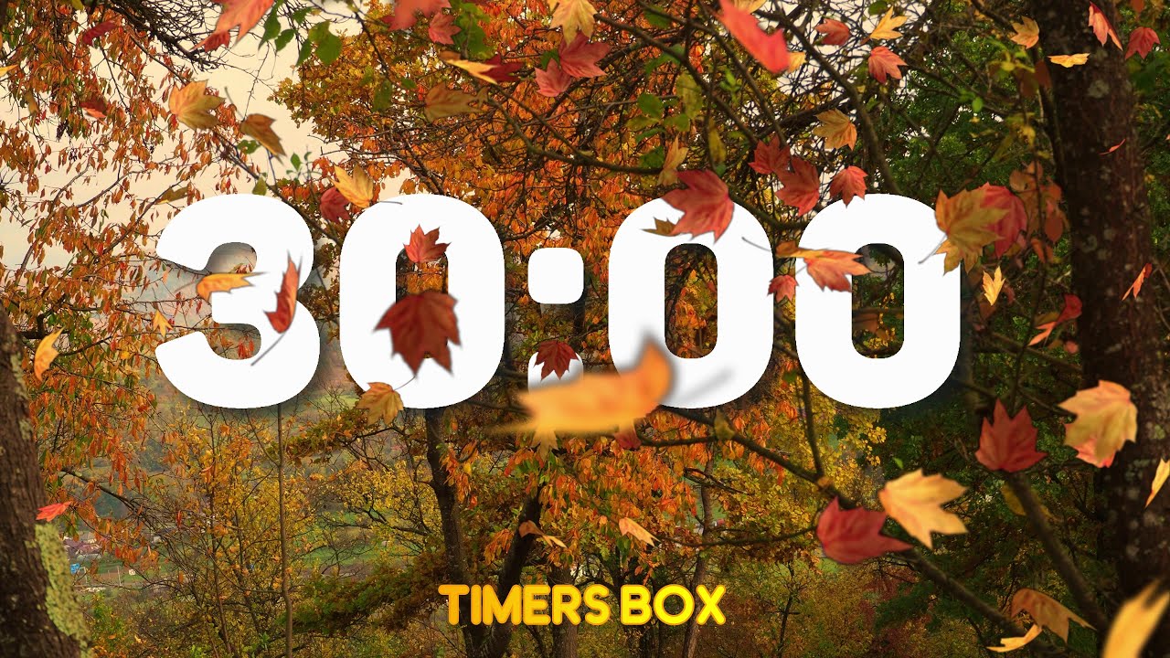 30 Minute Autumn Timer with Relaxing Music 🍂 (no alarm)