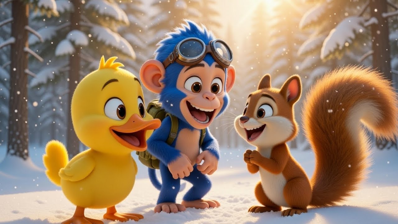 Baby Animals And Winter Nature | Colorful Winter Forest Story for Kids