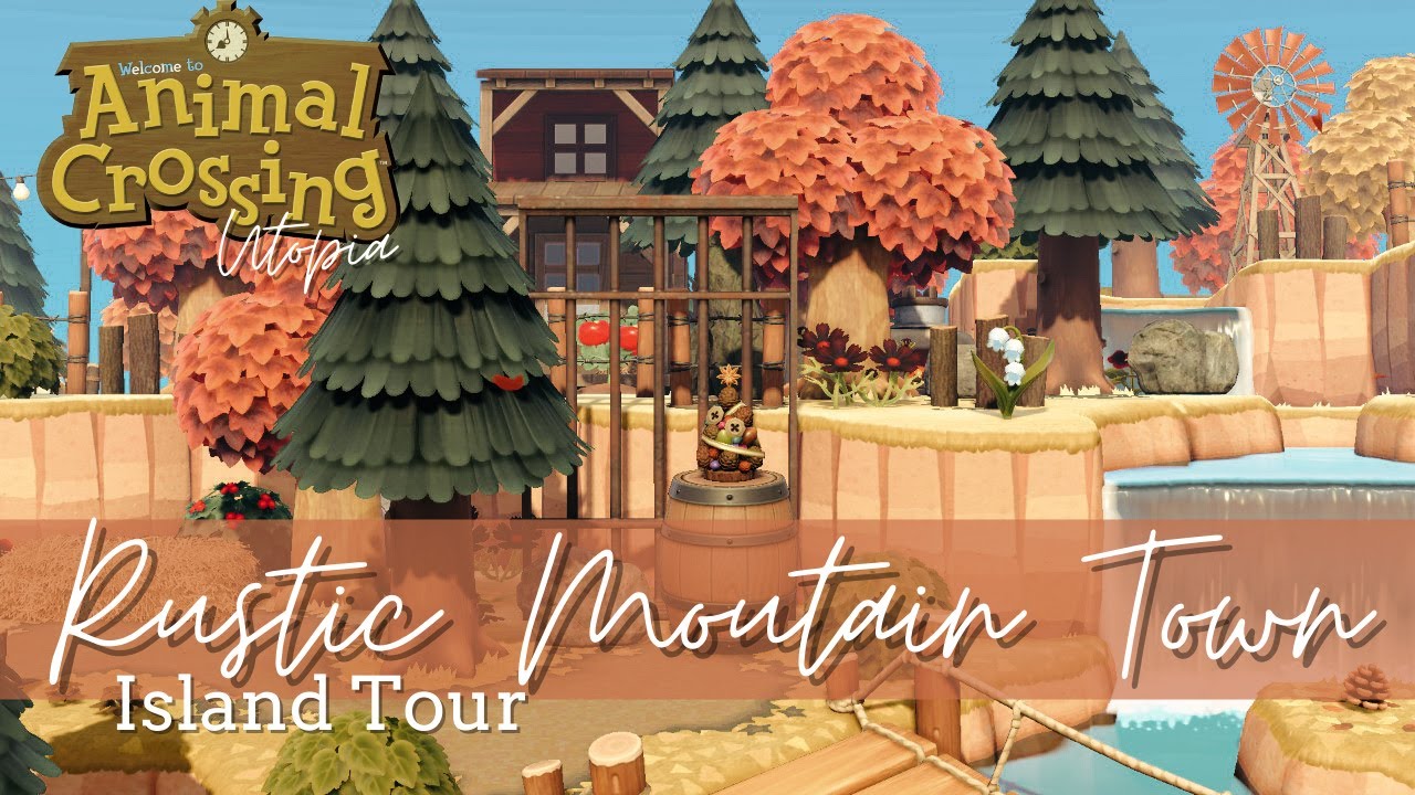 Rustic Town in the Mountains Island Tour ✈️ | Animal Crossing: New Horizons