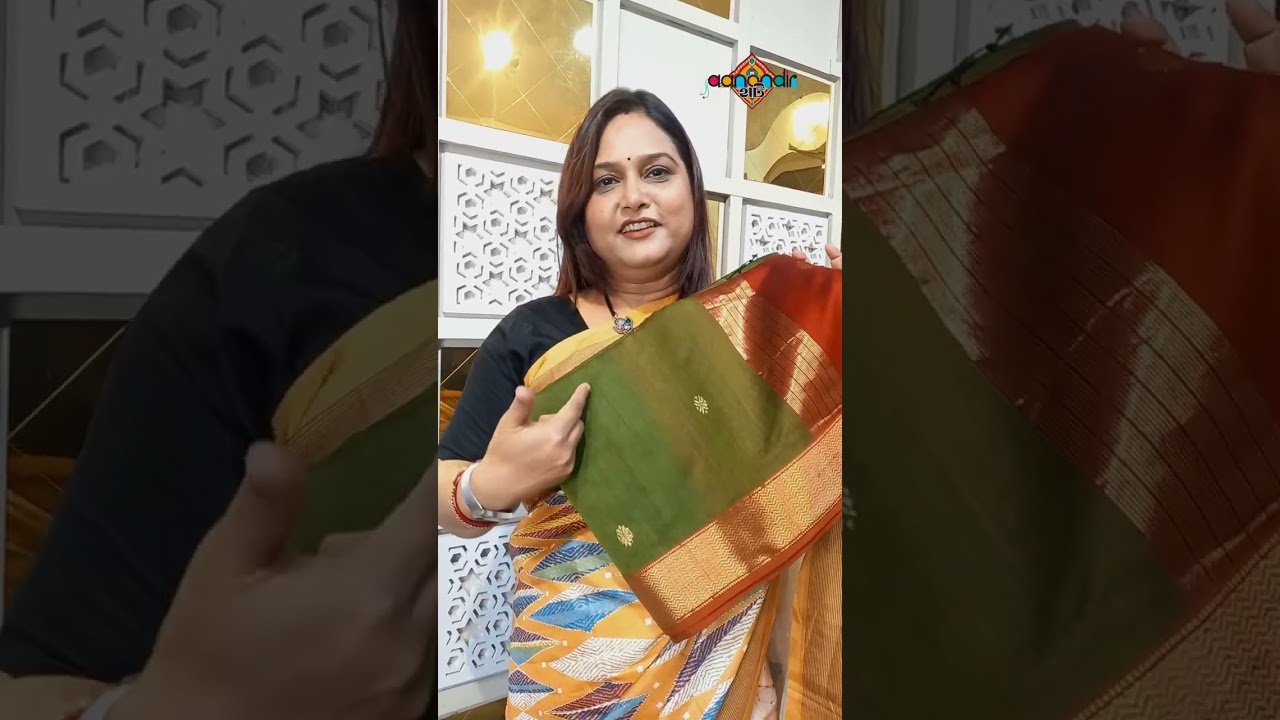 Introducing the premium Korvai Silk Saree with Blouse Piece from Aanondir Haat