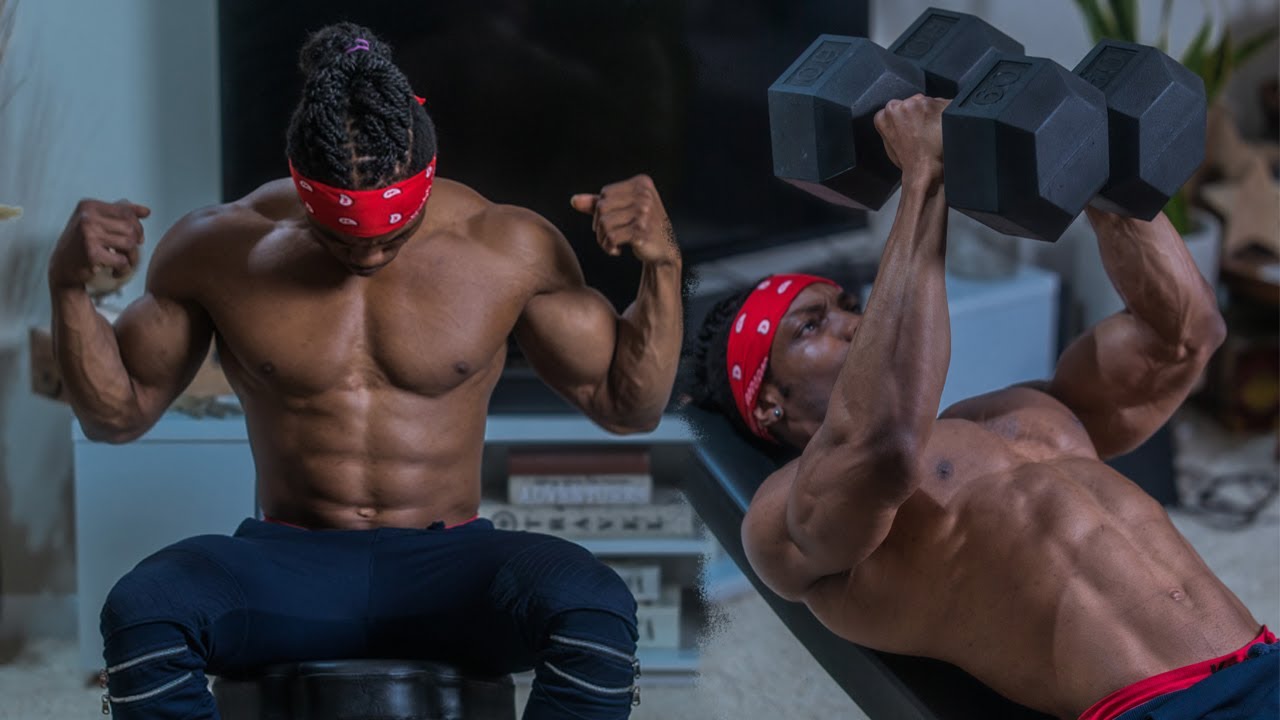 DUMBBELL CHEST HOME WORKOUT (WITH BENCH) | 10 DUMBBELL CHEST EXERCISES