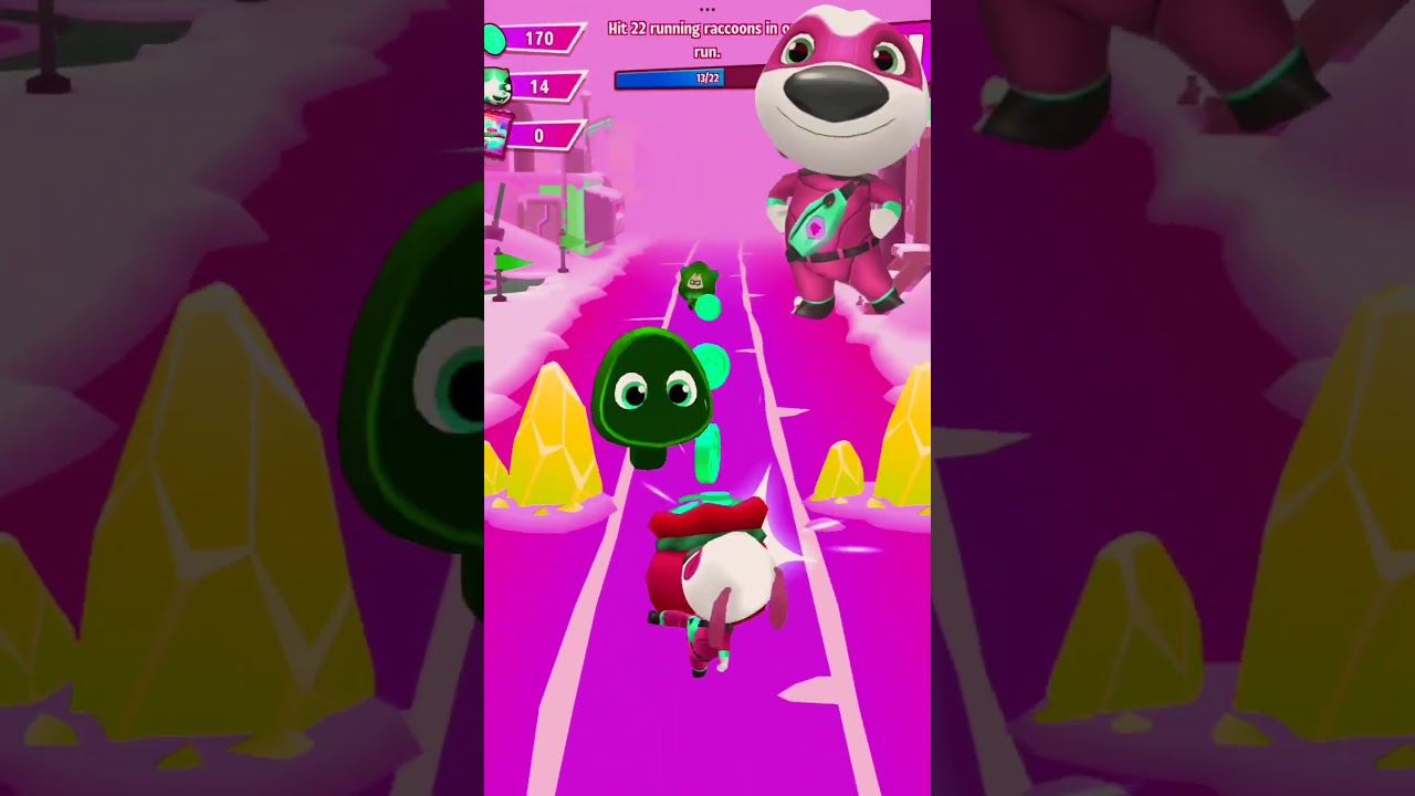 Talking Tom Hero Dash Super Hank Take Super Entry In Special World & Hit Raccoons With Punch #Shorts