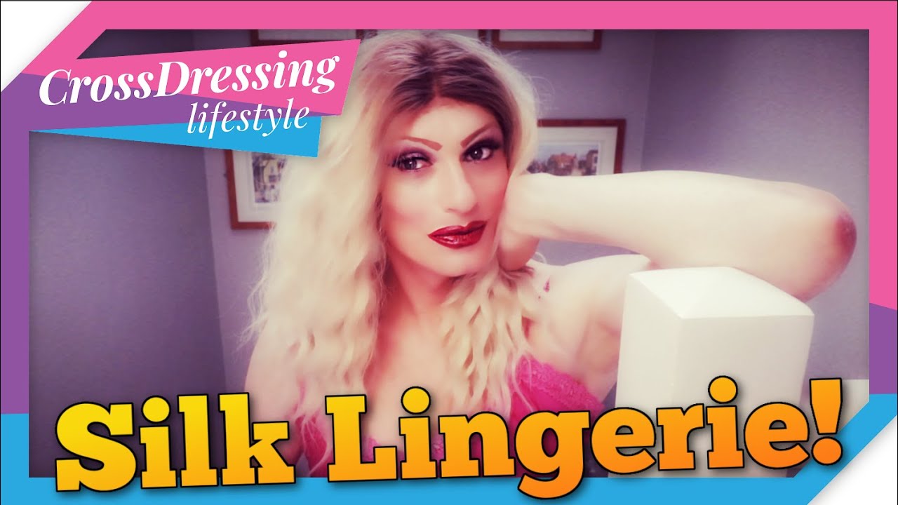 crossdressing silksilky try on gorgeous silk lingerie try on