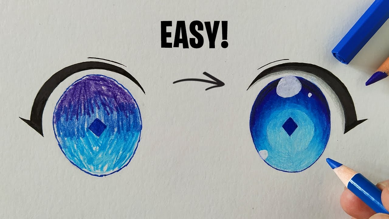 HOW TO COLOR ANIME EYES WITH CHEAP ART SUPPLIES