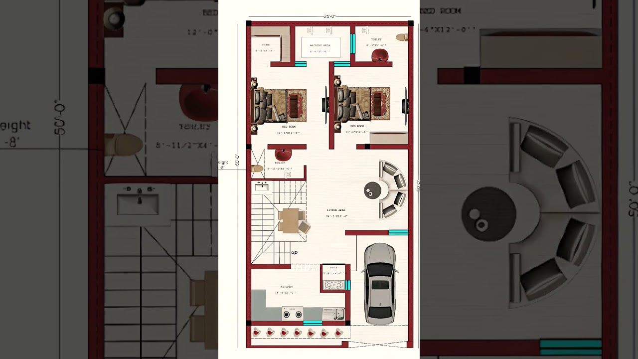 50×25 ka ghar design 