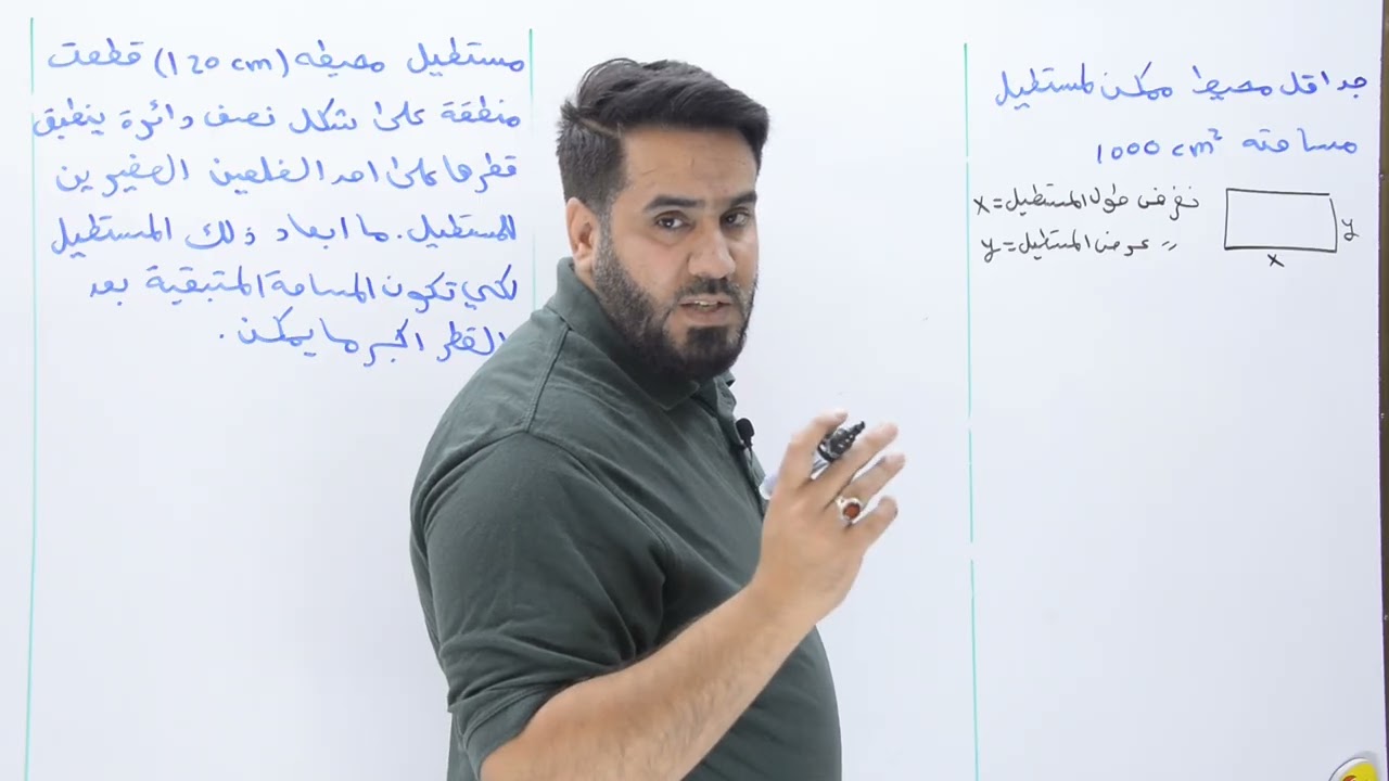 ( 23 ) السادس أدبي تطبيقات على النهايات العظمى والصغرى الفصل الثالث الاشتقاق  الجزء الثاني