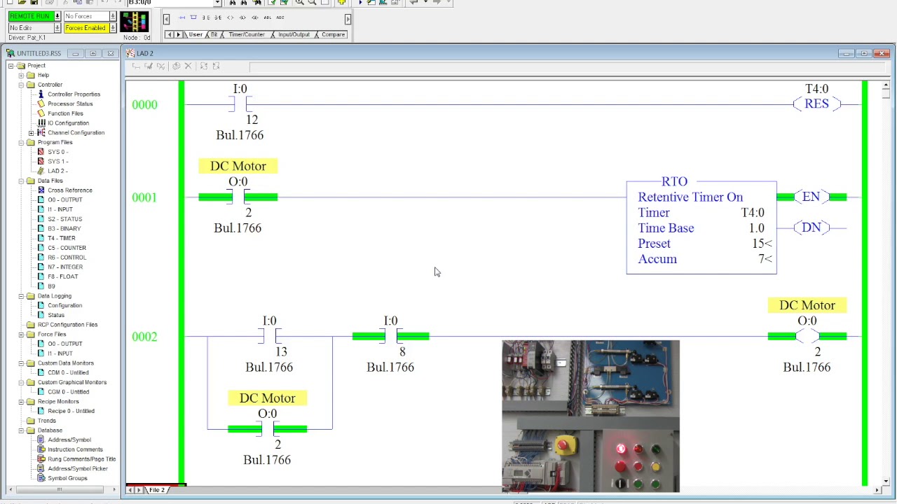 Введение в Rententive Timer (RTO) с использованием RSLogix 500