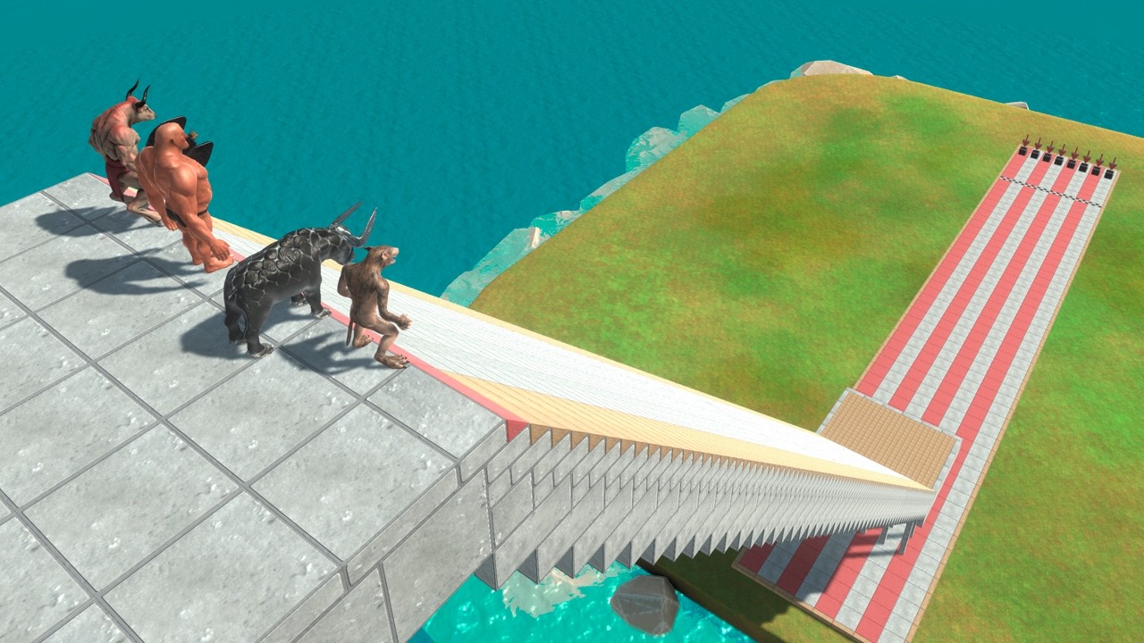 Slide Race to Quicksand  - Animal Revolt Battle Simulator