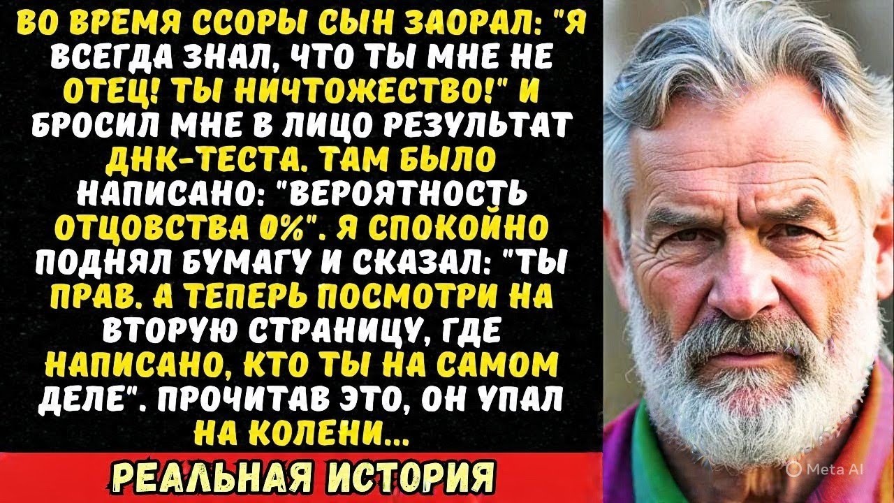 Сын выгнал меня, сказав, что я ему не родной. Тест ДНК подтвердил это — но с жутким нюансом