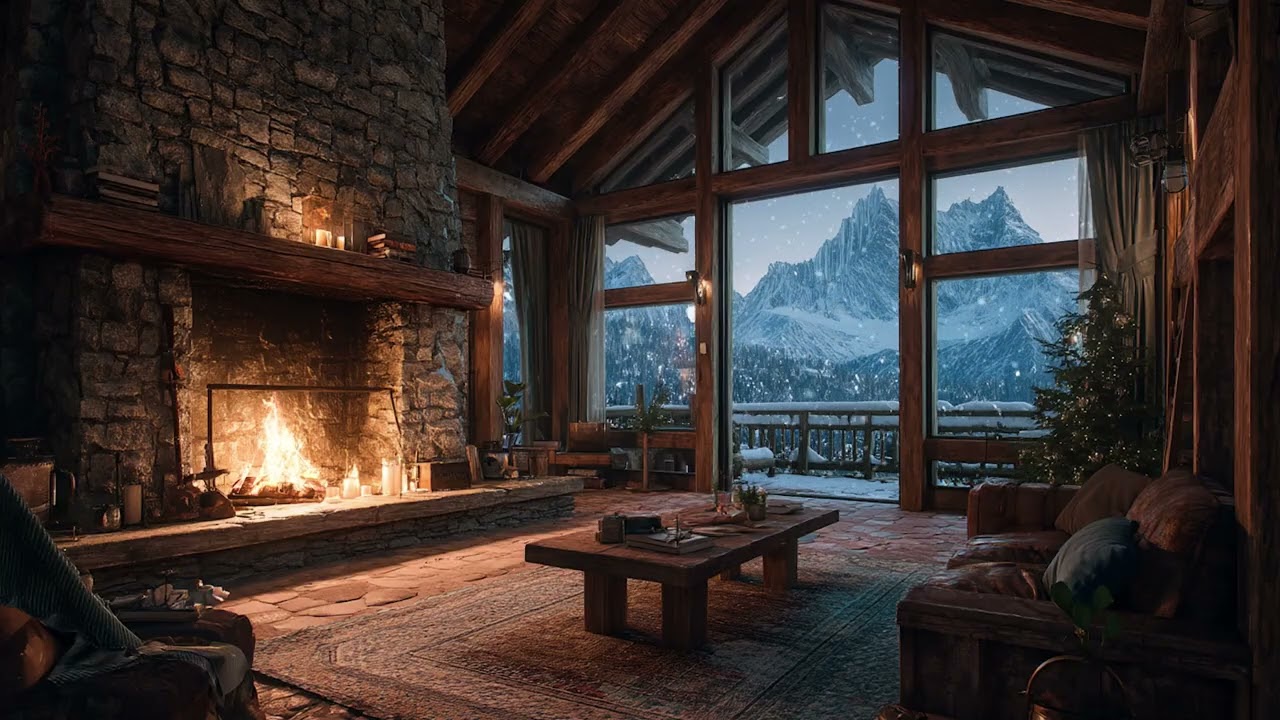 Gentle Piano Music with Fireplace for Winter Comfort ❄️🔥🎹