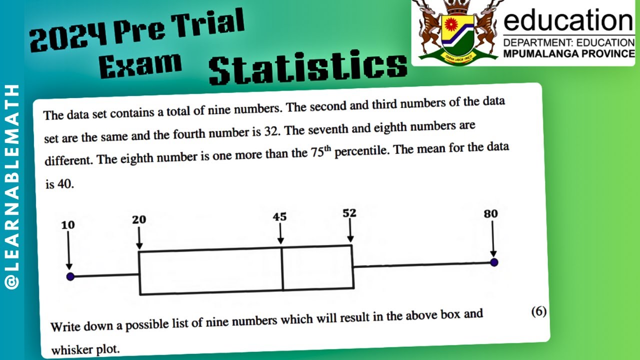 2024 Pre-Trial Exam Mathematics P2 | Statistics || Mpumalanga