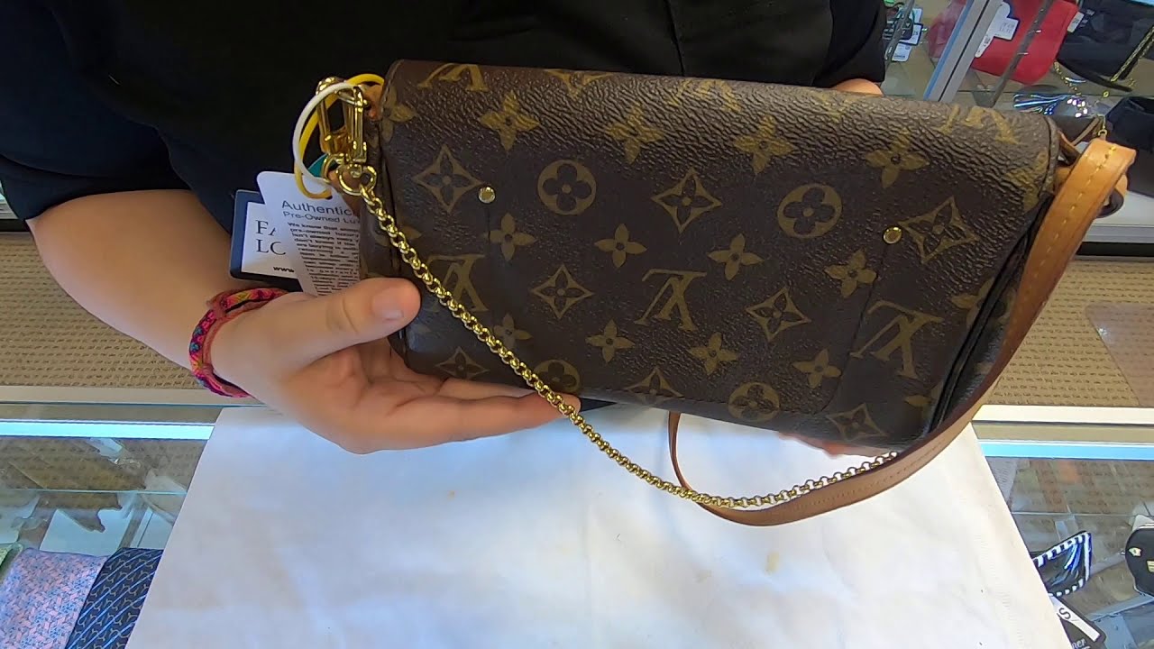 LOUIS VUITTON Favorite PM Monogram Canvas Crossbody Bag Brown REVIEW |PRE-OWNED