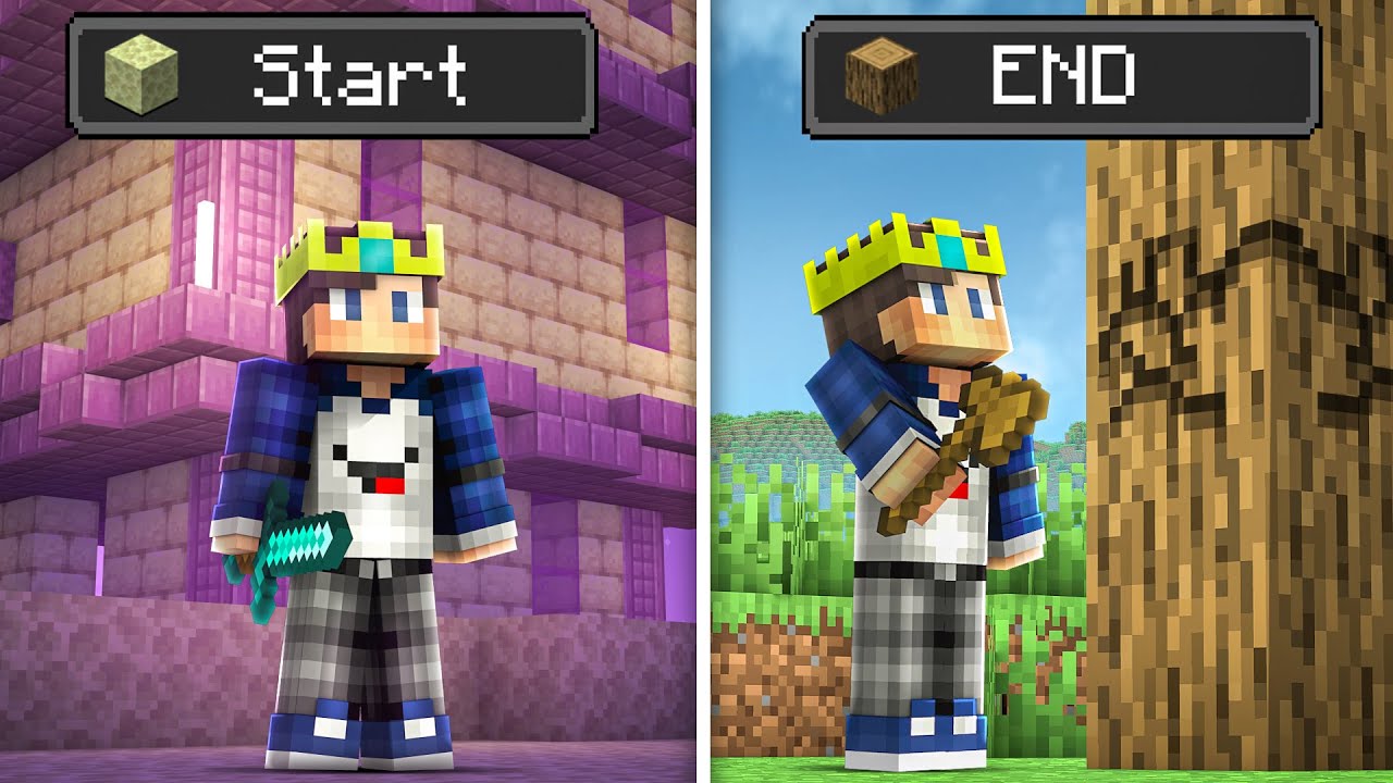 Minecraft, But You Beat it BACKWARDS...