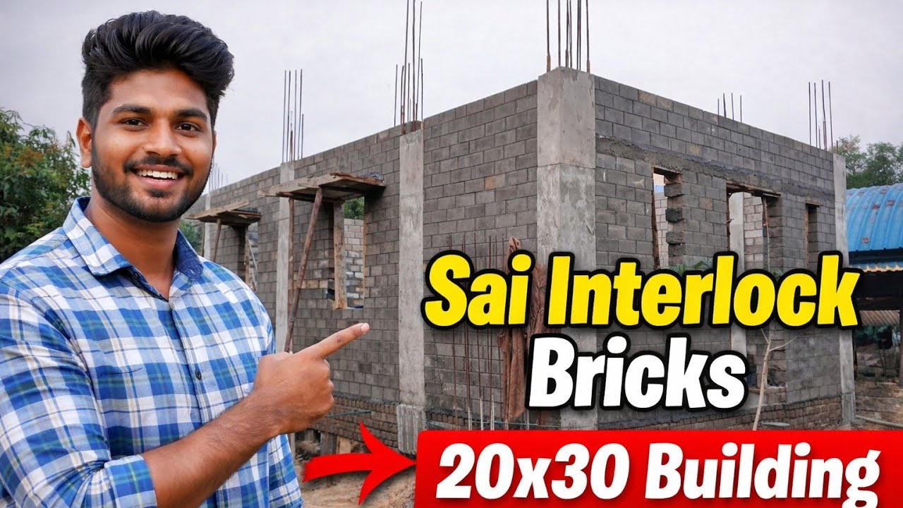 20x30 Commercial Building Construction with Interlock Bricks💥Save Lakhs of Money & Time🤯Tamilnadu