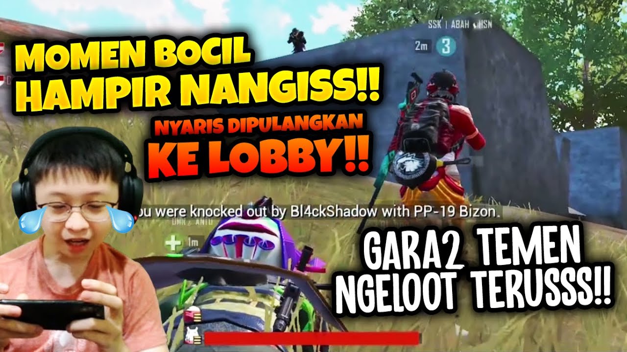 MOMENT BOCIL EJ HAMPIR DIBIKIN NANGISS!! HAMPIR KE LOBBY!! | PUBG MOBILE
