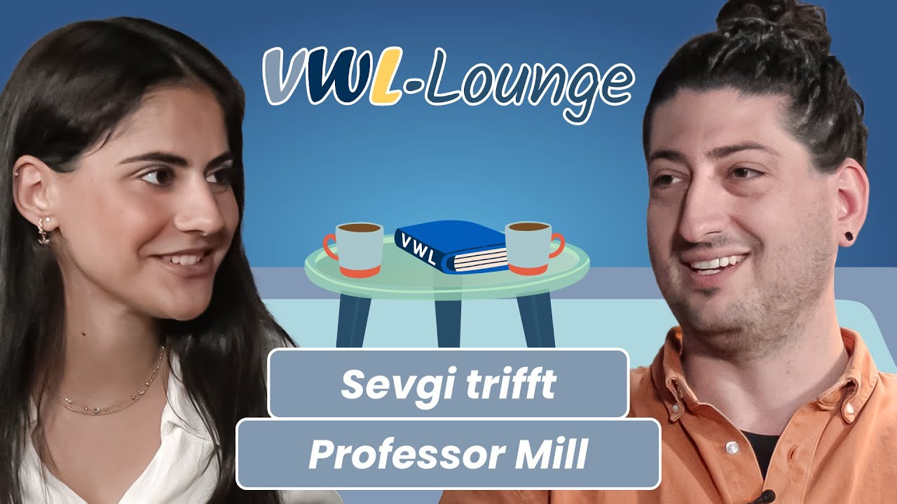 Die „dunkle Seite“ der VWL, Mathe, LinkedOut: Studentin Sevgi trifft Prof. Mill in der VWL-Lounge