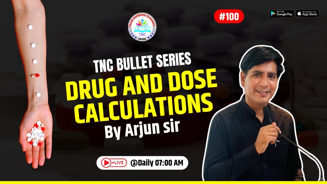 Drug & Dose Calculations | TNC Bullet Series #100 | Most Important Topic | Daily 7 AM NURSING EXAM