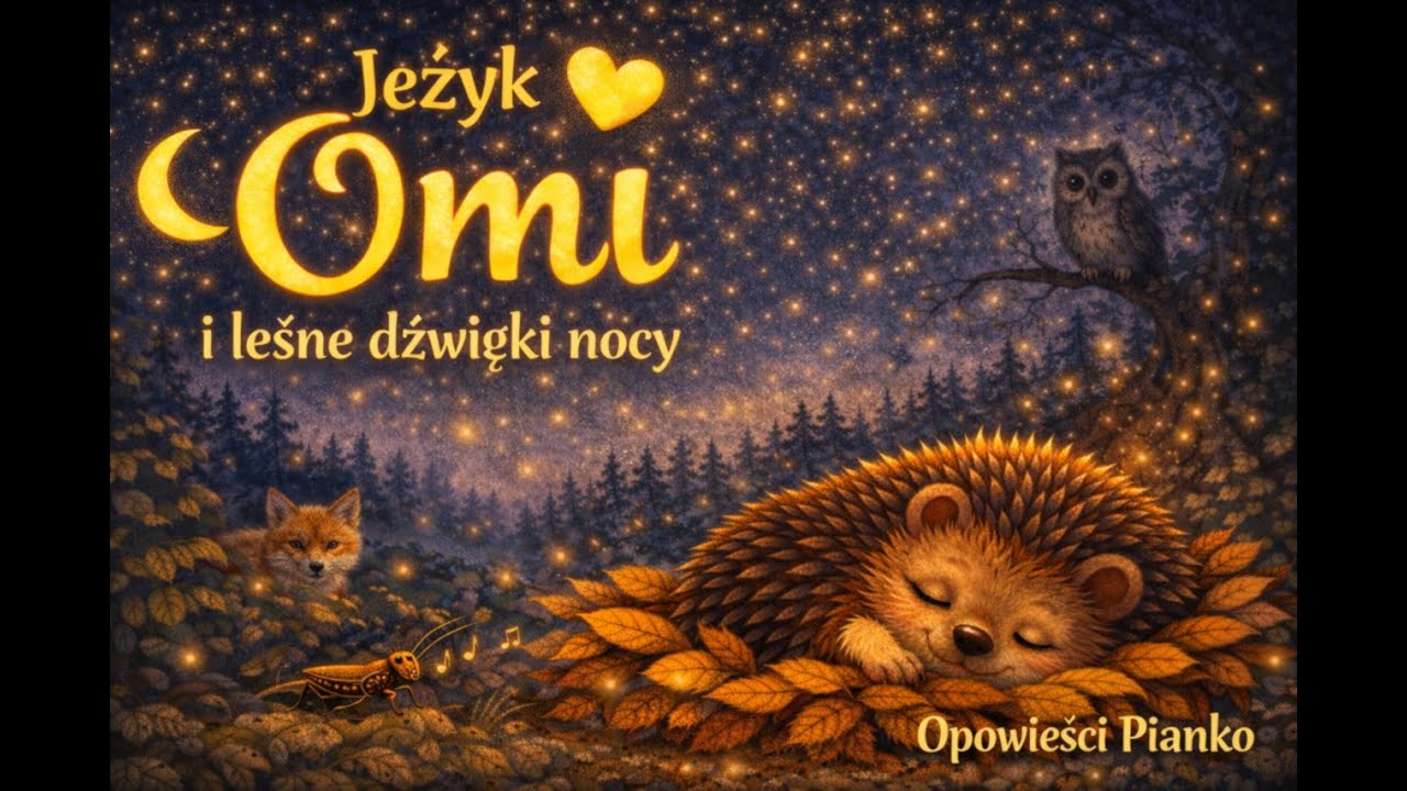 Spokojna bajka do snu dla dzieci – Jeżyk Omi i leśne dźwięki przed snem