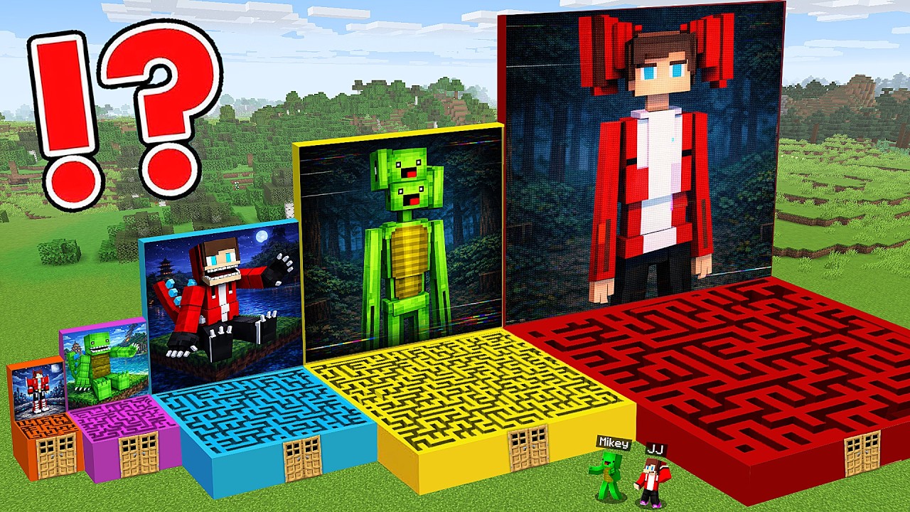 WHAT IS INSIDE THIS HUGE MAZE SIREN HEAD JJ & Mikey in Minecraft Challenge - Maizen