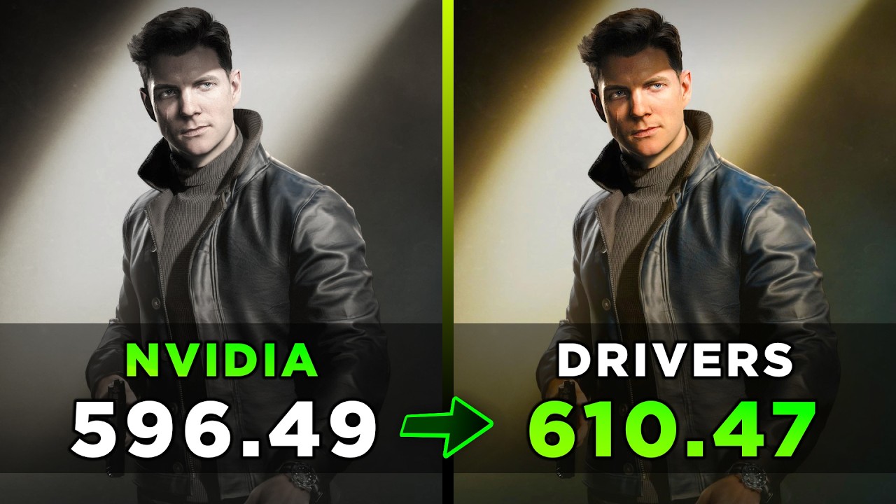 Nvidia Drivers | 596.49 vs 610.47 - Comparison in 8 Games