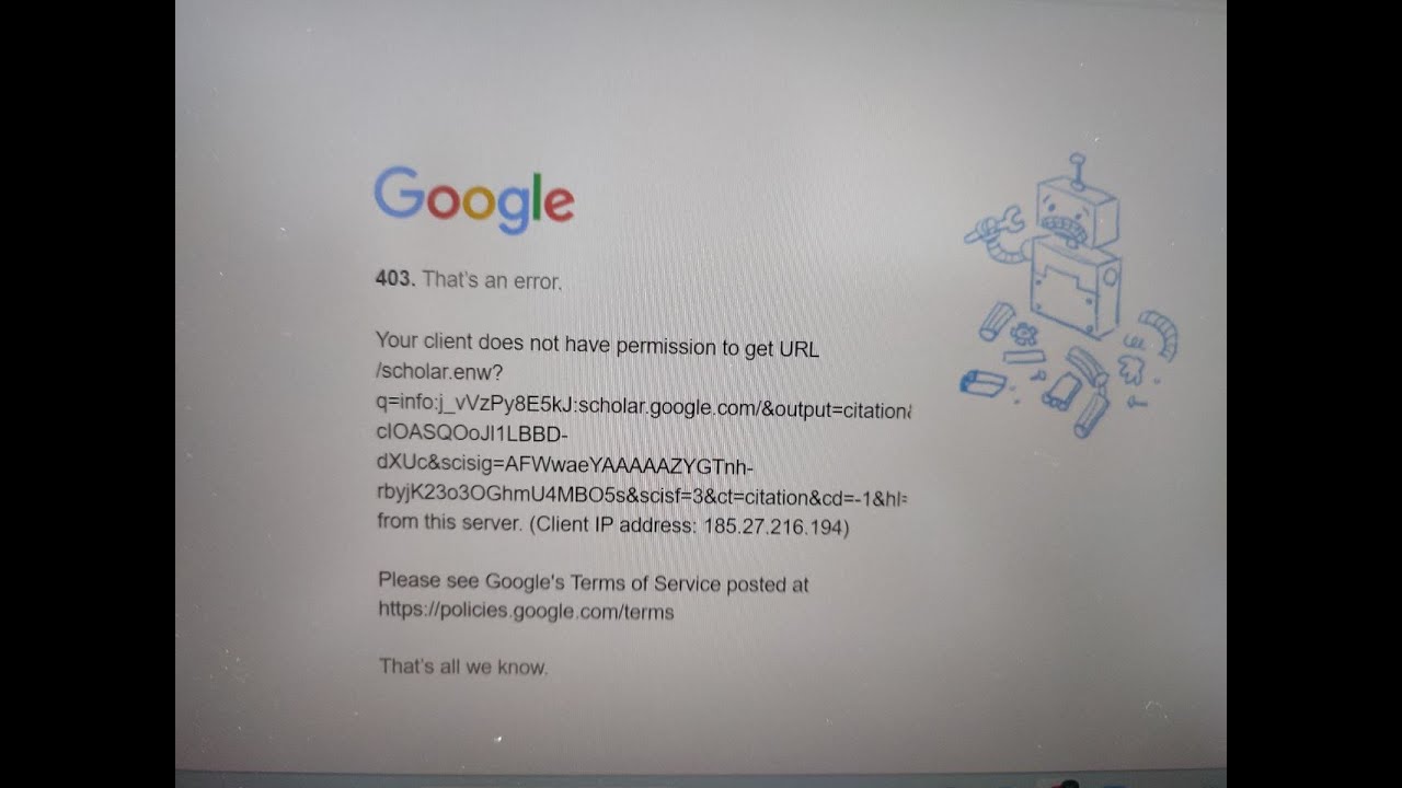 Blocked from getting Citations from Google Scholar