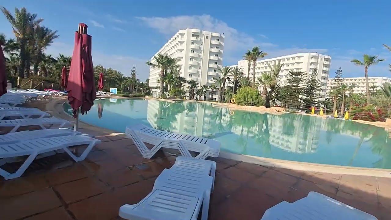 Sahara beach resort.  Tour of the gardens and outdoor pools.