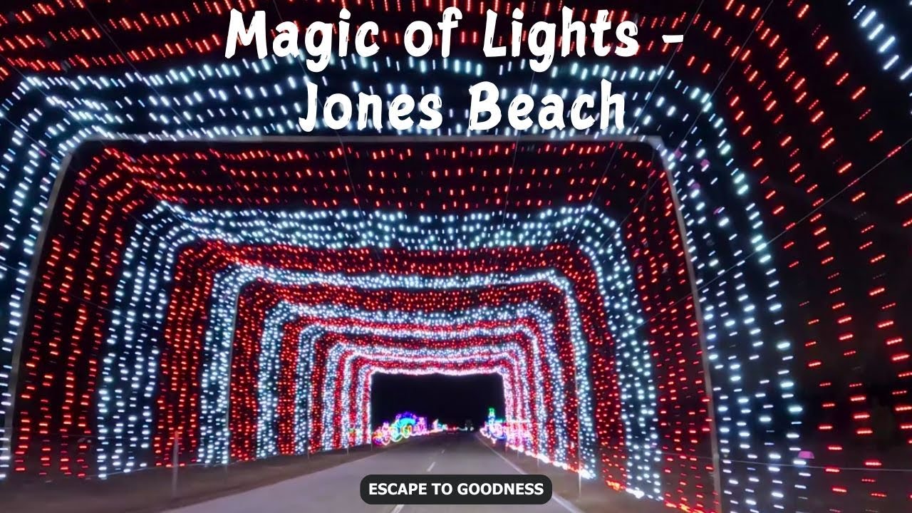 Christmas Lights Driving - 🎄Jones Beach New York - Holiday Light Show - Full 4K Tour