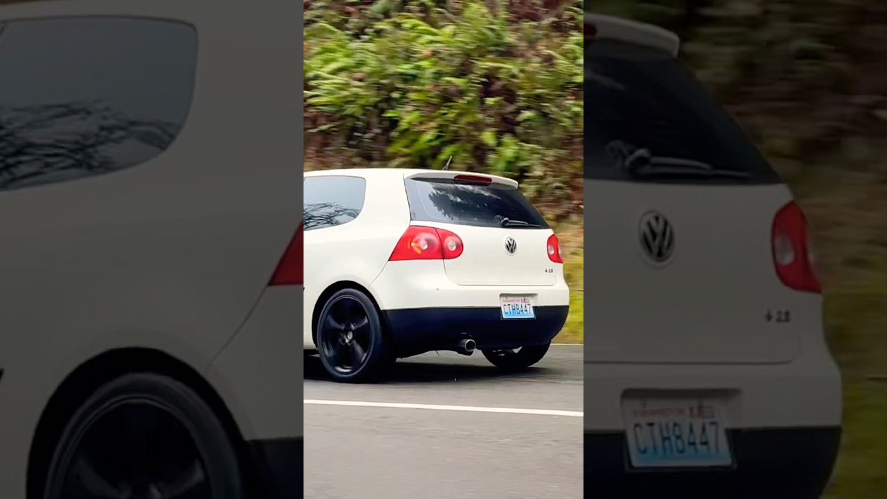 Straight piped 2.5L 5 cylinder VW. 