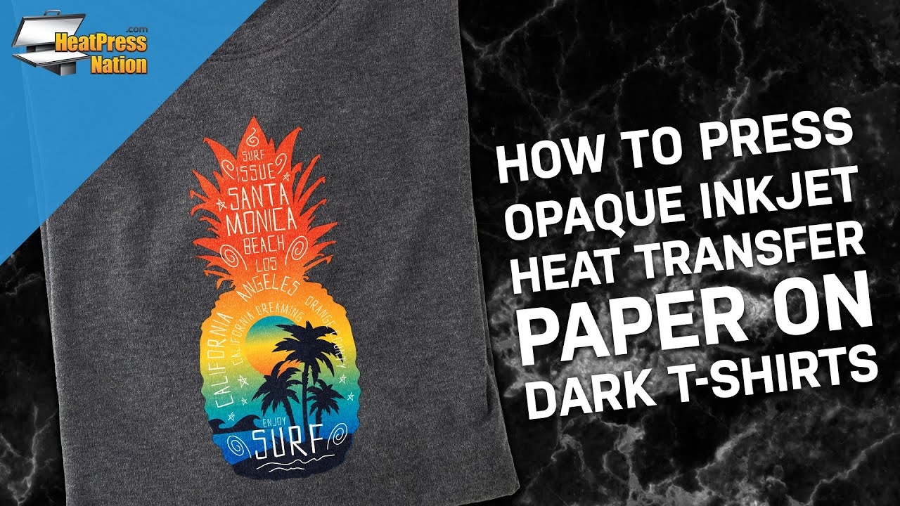How to Press Opaque Inkjet Heat Transfer Paper on Dark T-Shirts