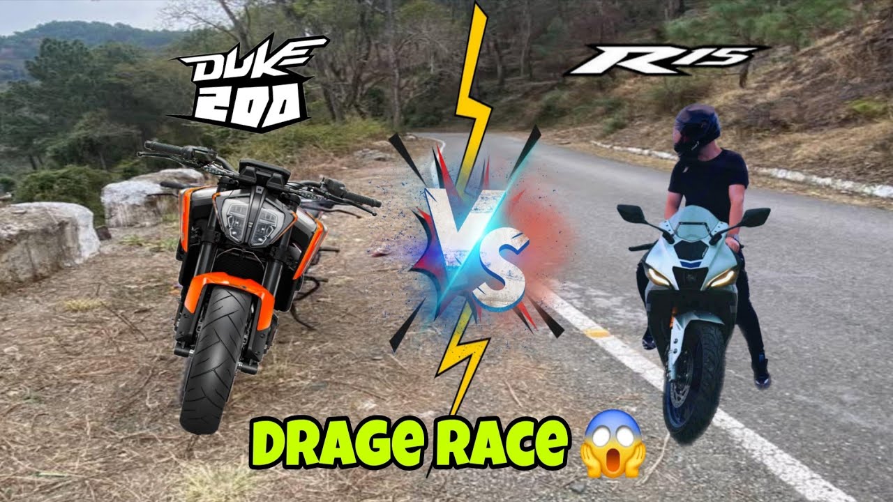 DUKE 200 VS R15 🔥😱 Drage Race 🏁 ❤️‍🔥Hyper Ride
