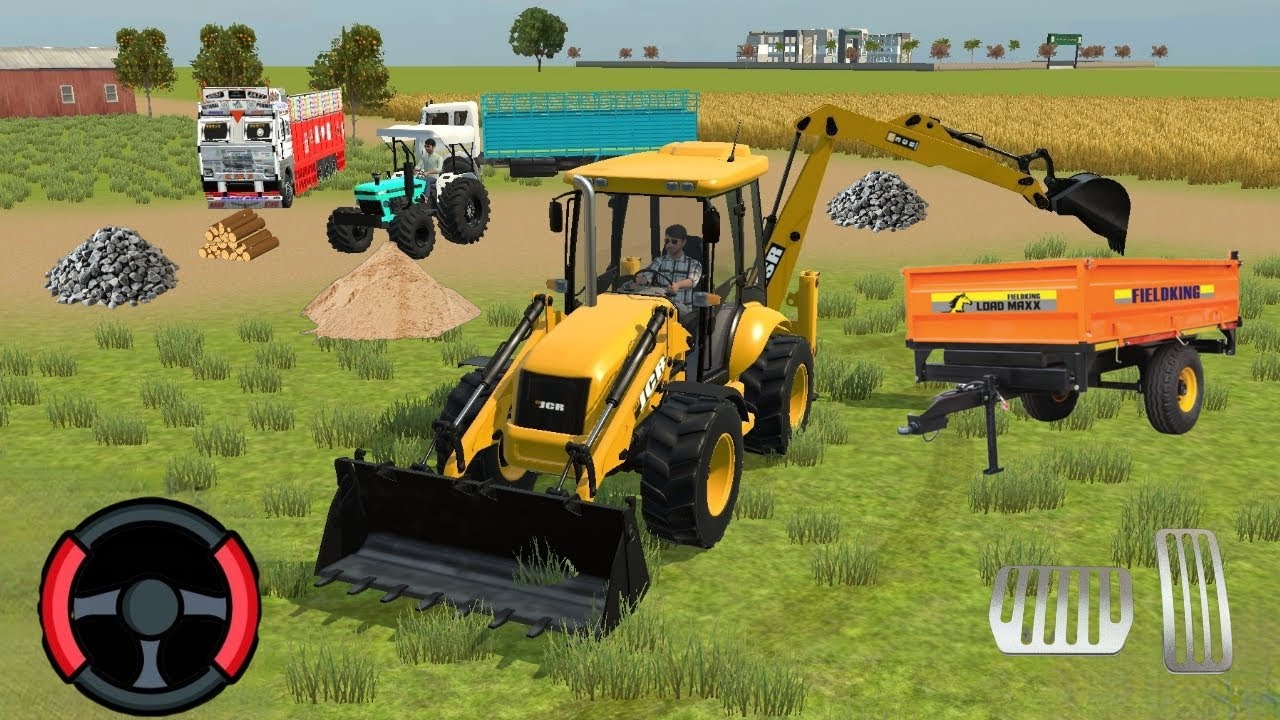 🛑JCB, MESSY//EICHAR TRUCK🤯UPLOADING STONE🪨🏗️ TROLLEY 3D GAMEPLAY #viralvideo  #gaming  #framing 