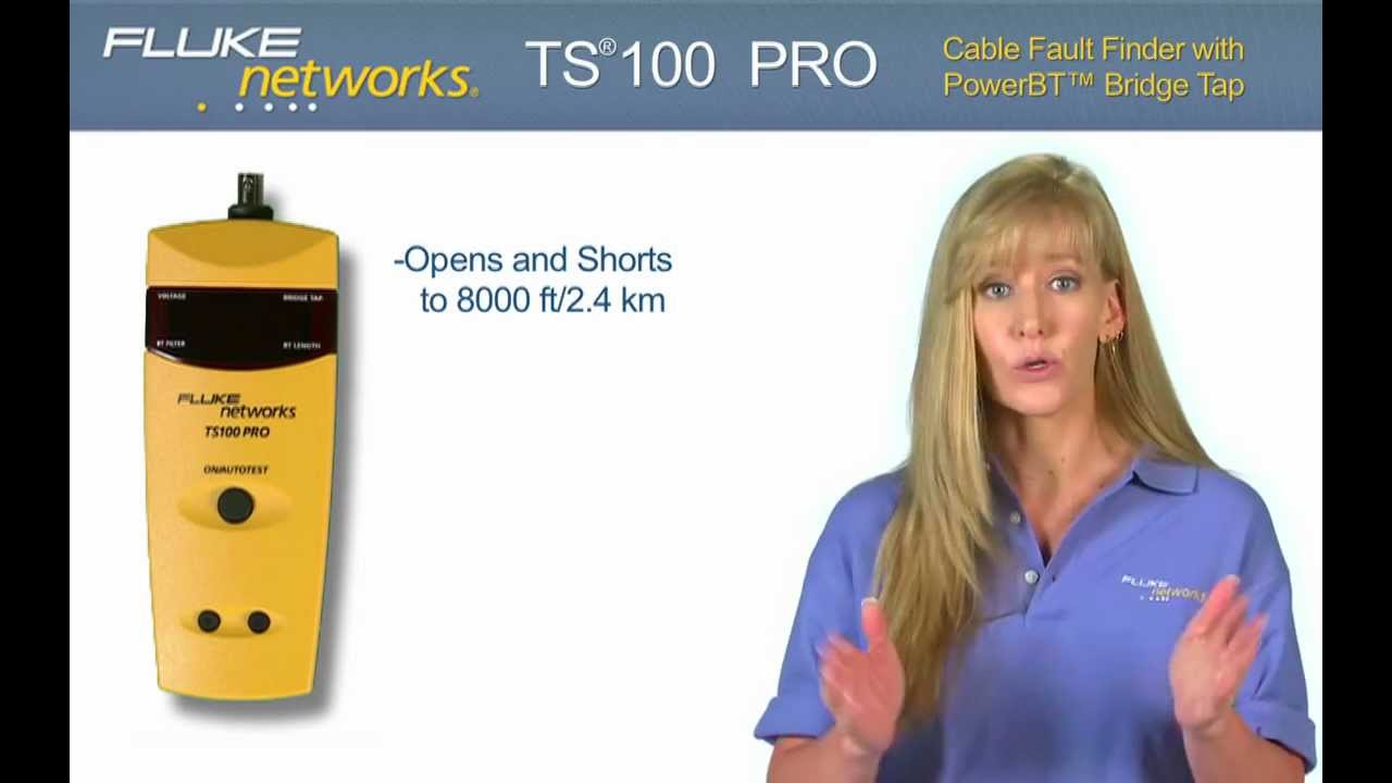 TS100 Pro - Find Cable Faults and Detect Bridge Taps: By Fluke Networks
