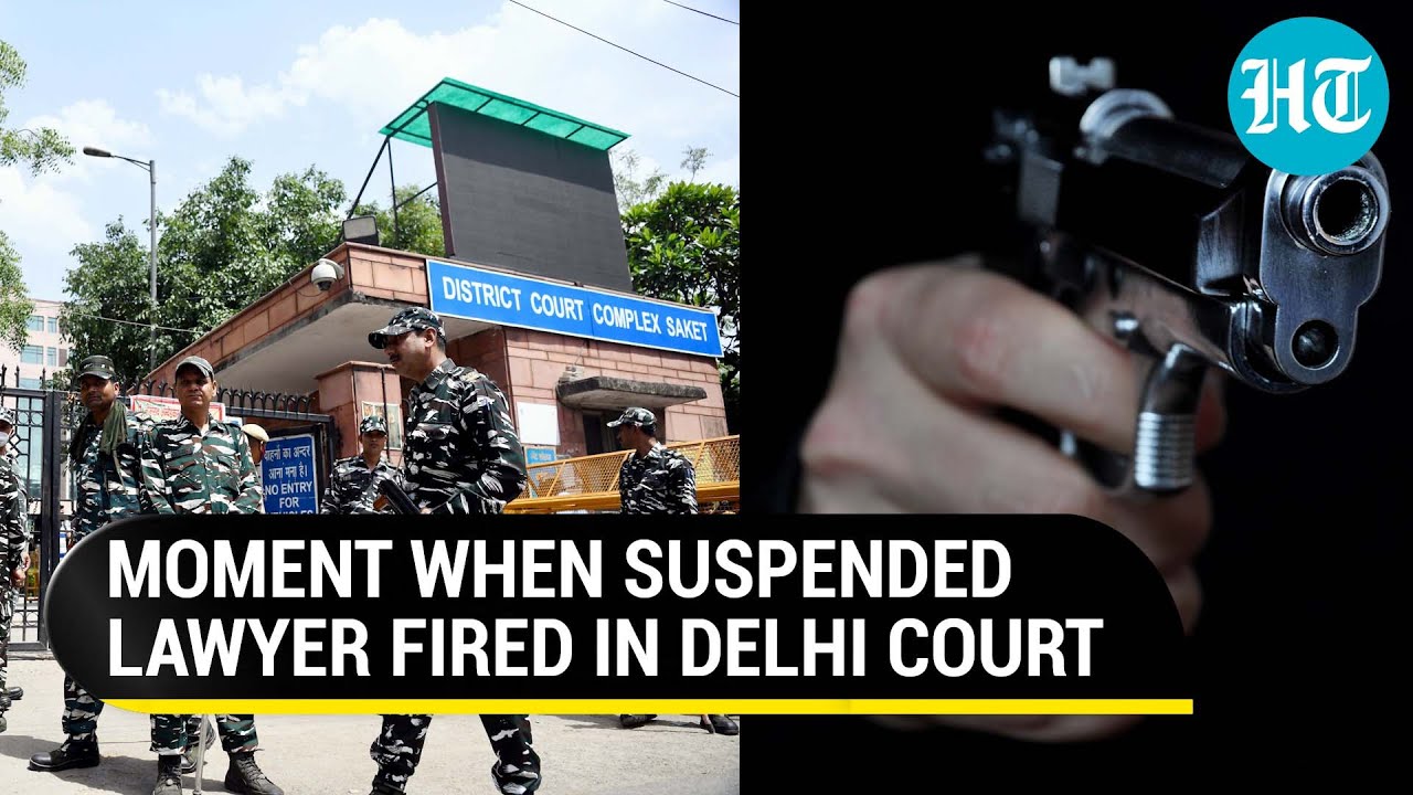 On Cam: Suspended lawyer shoots woman inside Delhi court premises | Watch