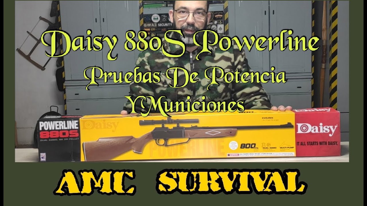 Daisy 880S Powerline, Pruebas De Potencia Y Municiones