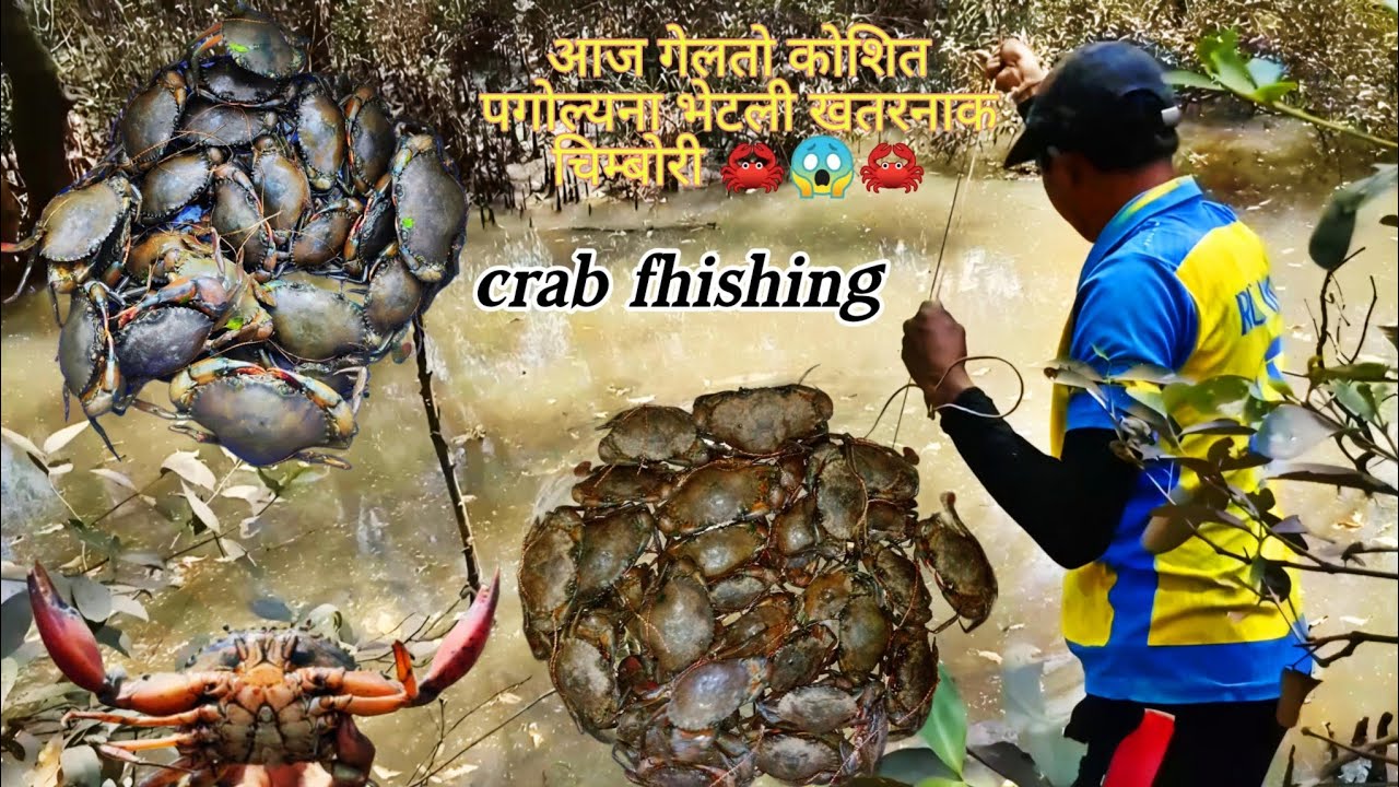 HOW TO CRAB CATCHING! आज गेलतो खोशीत भेटली खतरनाक चिंबोरी  🦀