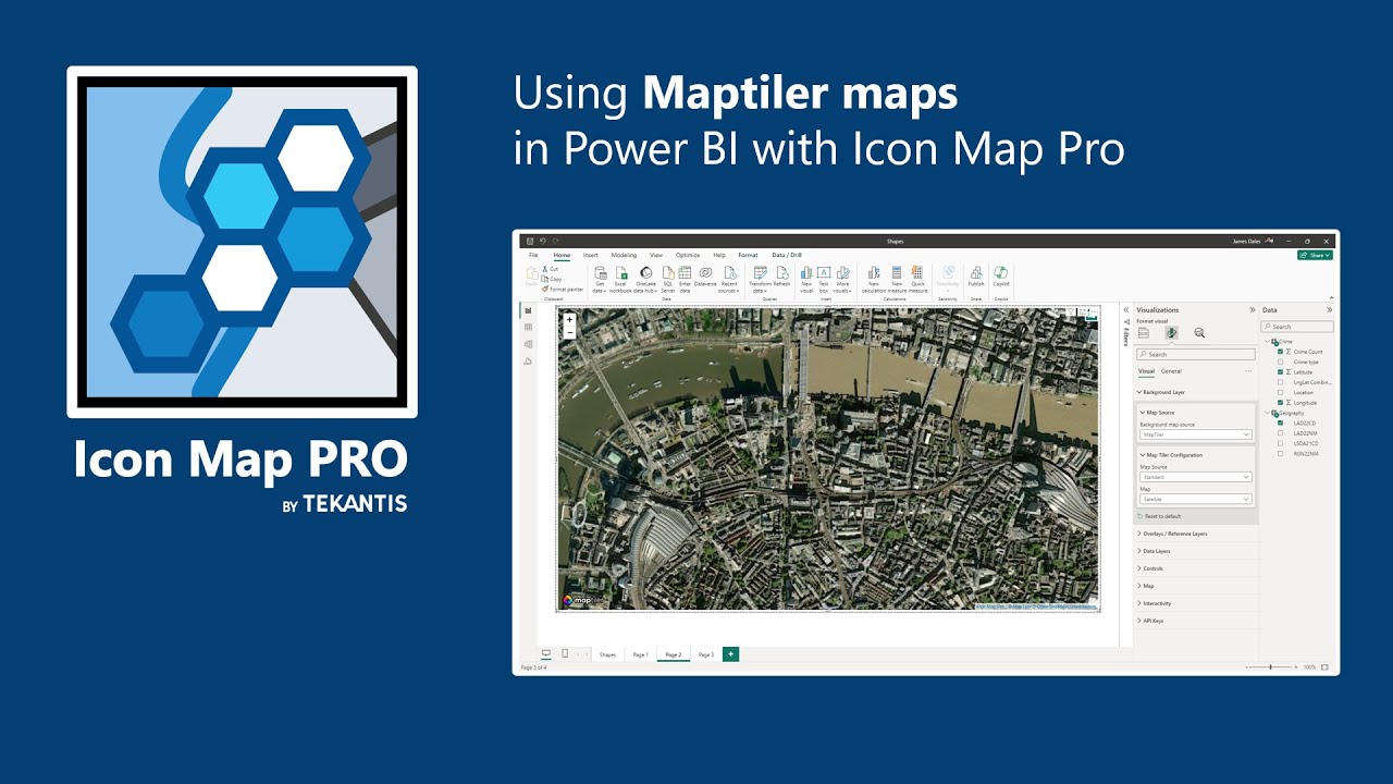 Using Maptiler maps within Icon Map Pro for Power BI