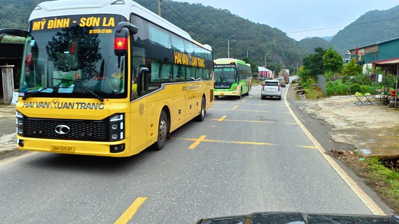 Scenic Mountain Drive from Moc Chau Town, Son La to Pa Co Village, Mai Chau, Vietnam”
