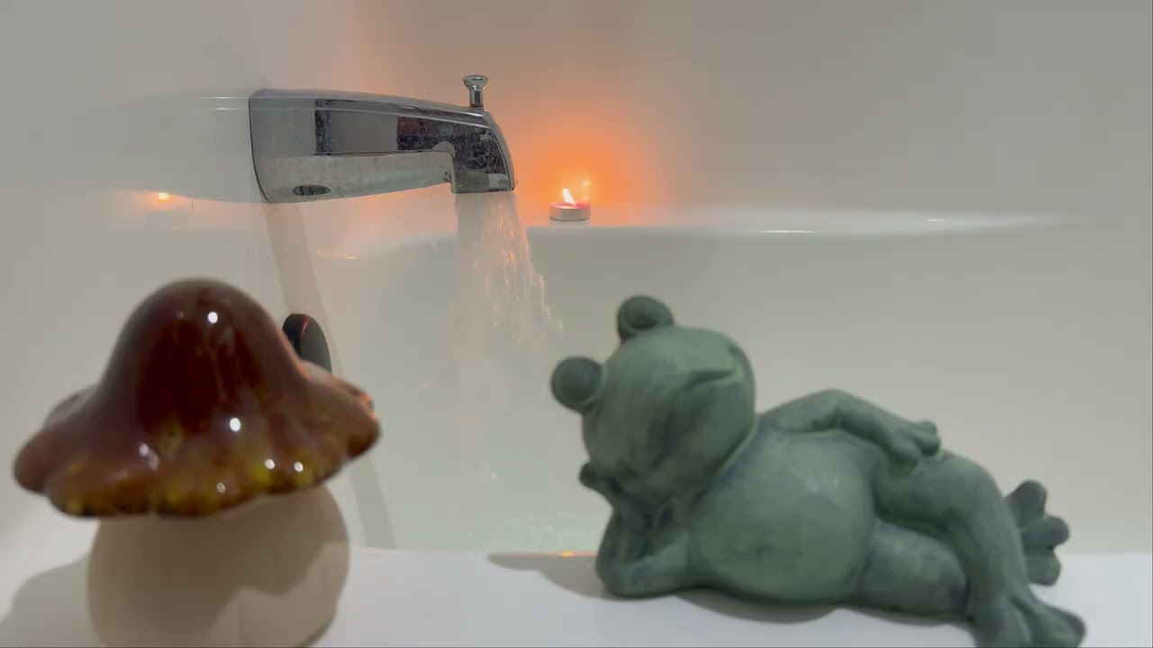 bathtub filling ASMR, gentle water sounds for sleep