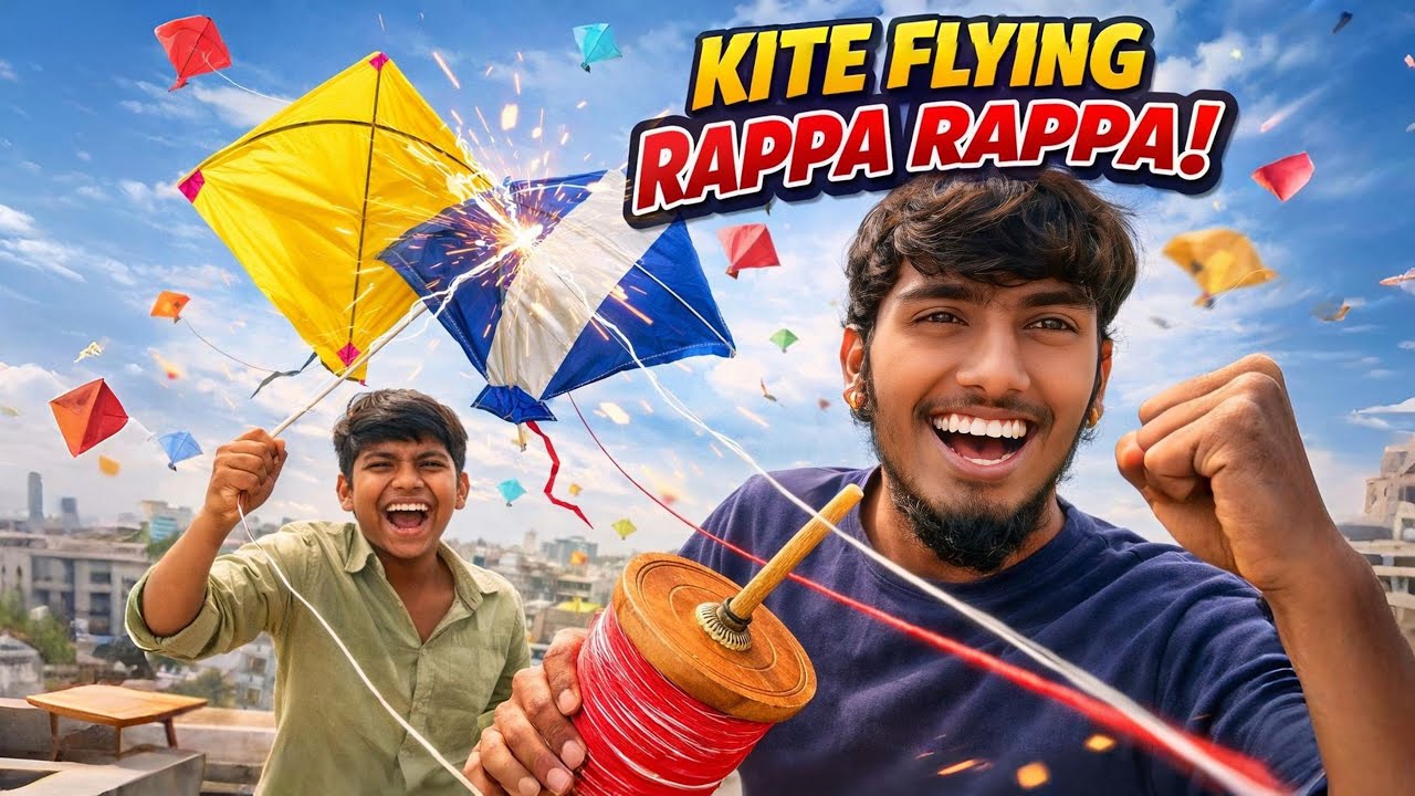 Kite Flying Rappa Rappa 😂 | Ultimate Kite Cutting Challenge 2026 | Desi Kite Battle #kiteflying 