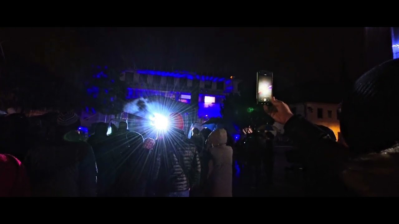 Mikulás rendezvény fényshowval Érsekújvár 2025 12. 5. 8K Cinematic Insta360 Ace Pro 2