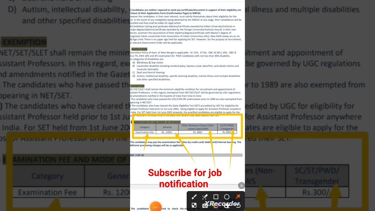 West Bengal Set Exam 2023 | wb set 2023 application form fill up #wbjob2023 #wbjobsupdate