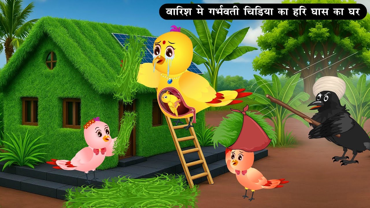 चिड़िया का हरि घास का घर | New Episode Rano Chidiya  |Kauwa Chidiya wala Hindi Cartoon Kahaniya l