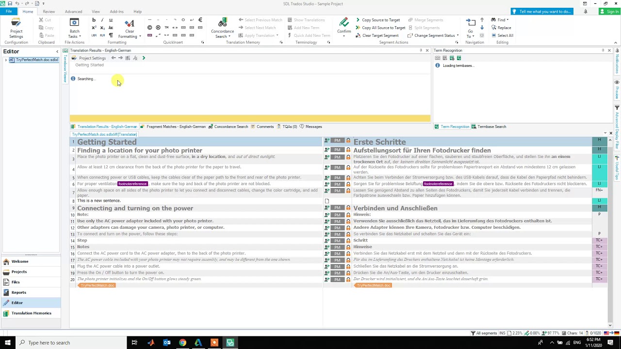 A tutorial on the basic principles of working in Trados 2019 (SR2)